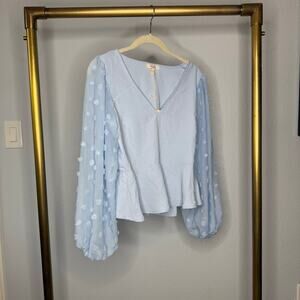 NWT Peach light blue top size S